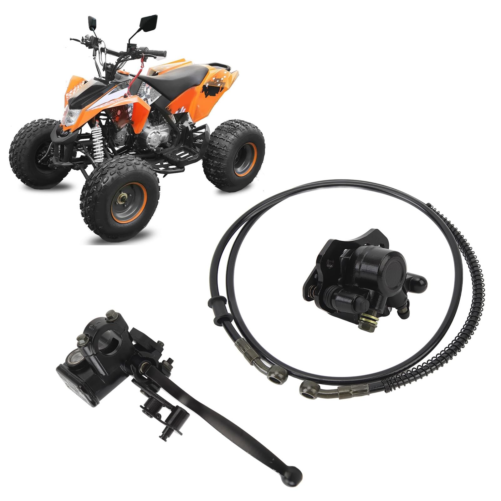 Kit pinza freno idraulico, freno a disco idraulico per quad da 50 a 150 ATV Dirt Bike, gruppo pompa freno ad alte prestazioni con ABS e co