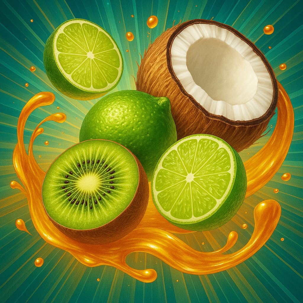 Kiwi Cascade - kiwi-lime-cocco aroma concentrato - vegano - Sasami - 100ml