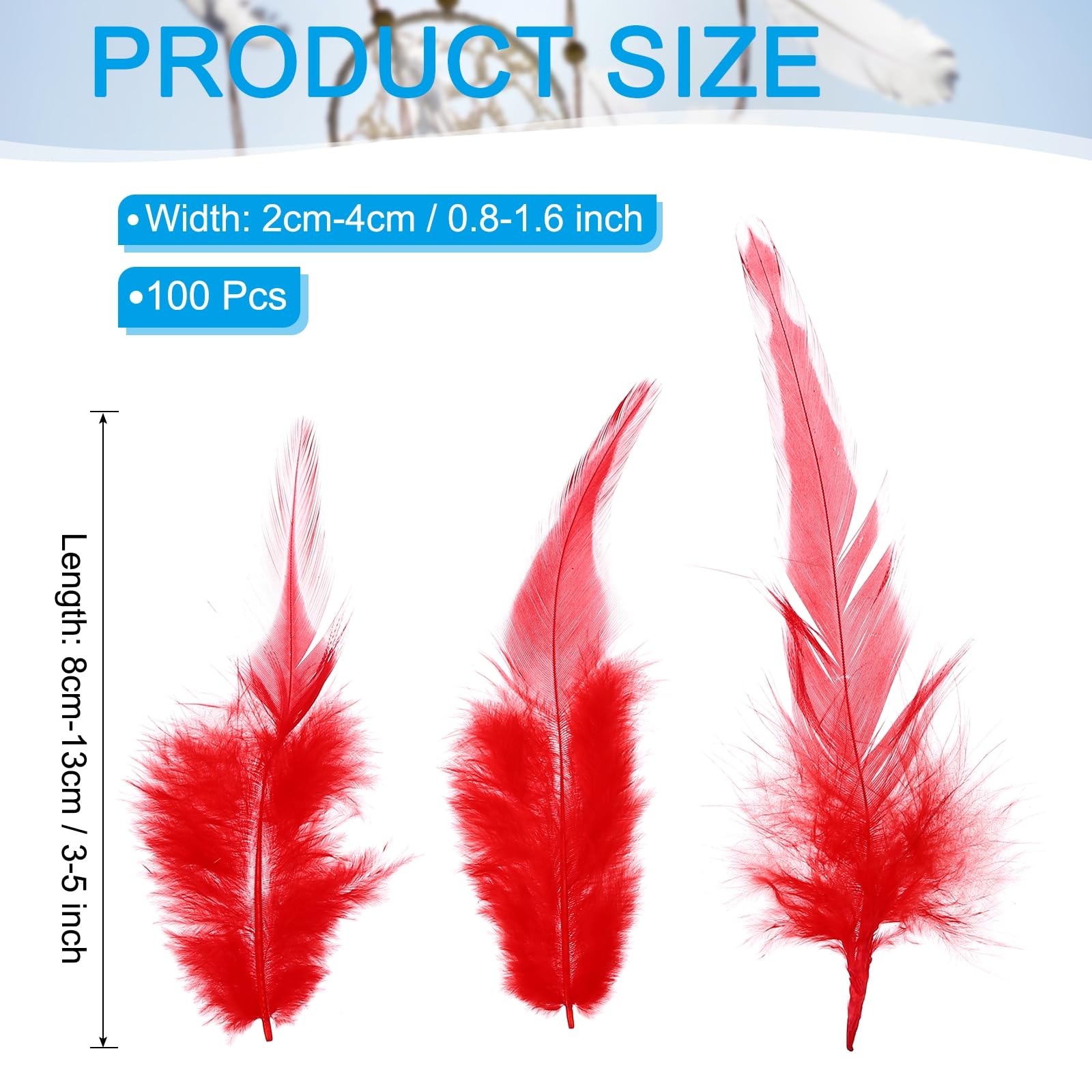 PATIKIL 3-5 Inch Rooster Feathers - Image 2