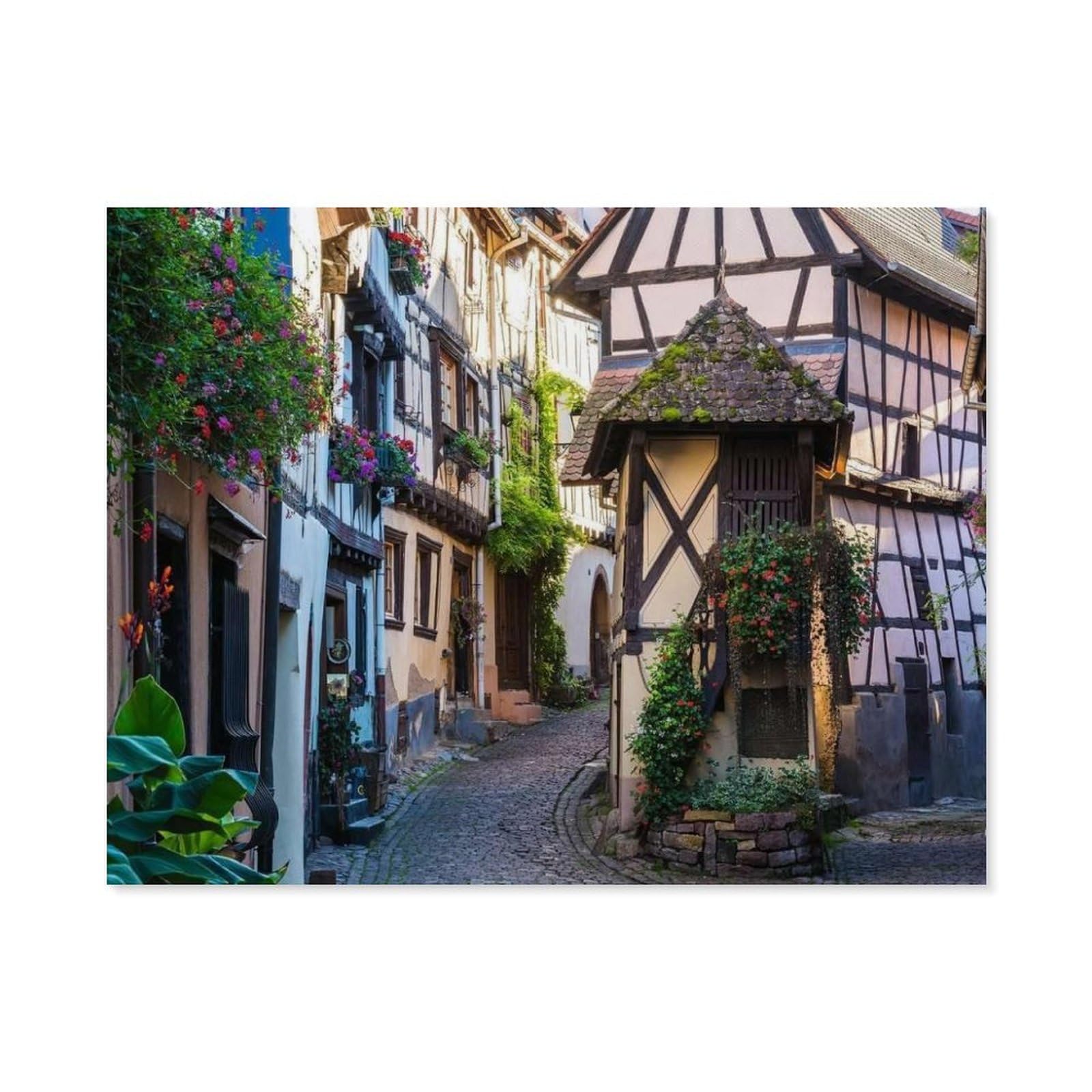 GSBRSNTS DIY Oil Painting Paint by Number Kit,Egisheim in Alsace,DIY Painting by Number Kits Oil Paint Drawing Canvas Home Decor Gift(20x30cm-A85 — image 1