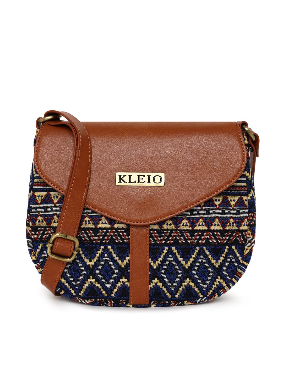 KLEIO PU Leather Jacquard Crossbody Bag for Girls (Multi-Color) with Adjustable Strap | Sling Bag for Women Suitable to Carry essentials in Travel, Office & Everyday Use (B09HK51L6T) Amazon Price History, Amazon Price Tracker