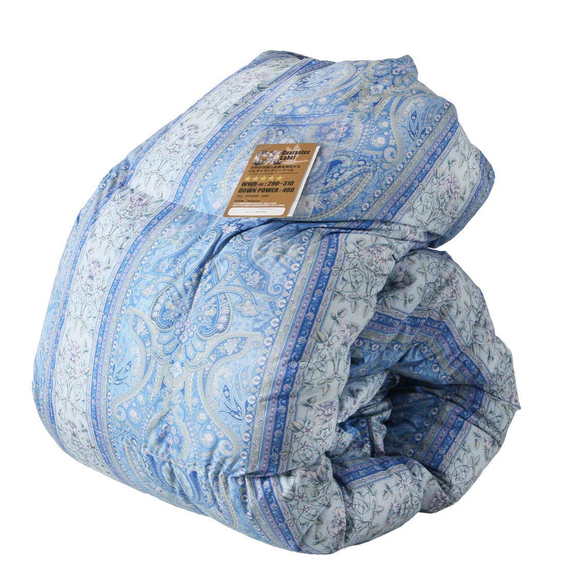 タンスのゲン 羽毛布団 シングル ホワイトダック 柄任せ ブルー系(99946) Amazon｜タンスのゲン 羽毛布団 シングル ホワイトダックダウン