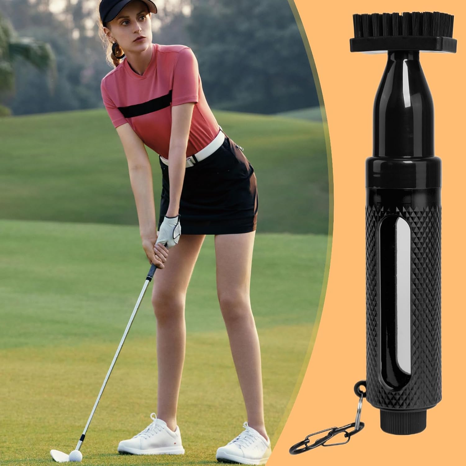 Golf Brush,Portable Sports Accessories | Golf Club Groove Brush | for Women Adults Professionals Beginners Travel Repair Maintenance Care
