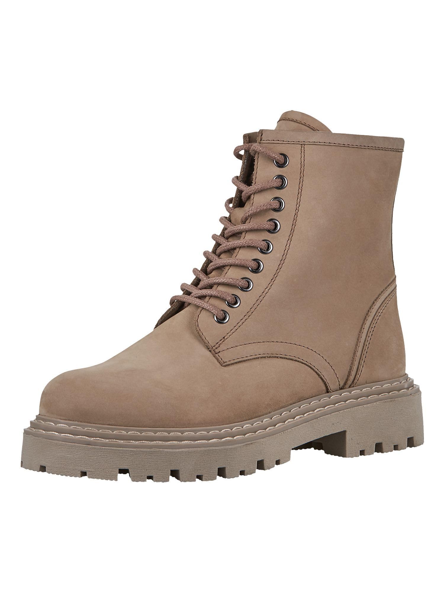MARCO TOZZI Women's Laced Bootie 2-25239-43 Ankle Boot, Taupe Nubuck, 7.5 UK