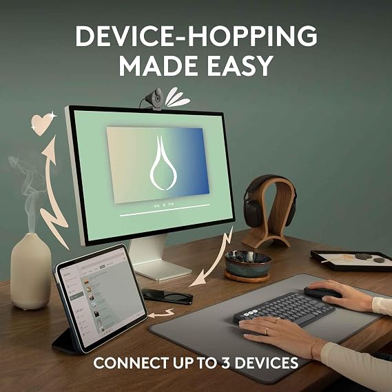 Yilovarm Wireless, Bluetooth or 2.4GHz Mouse, Mini USB Receiver, Quiet, Thin Computer Mouse - DWCS