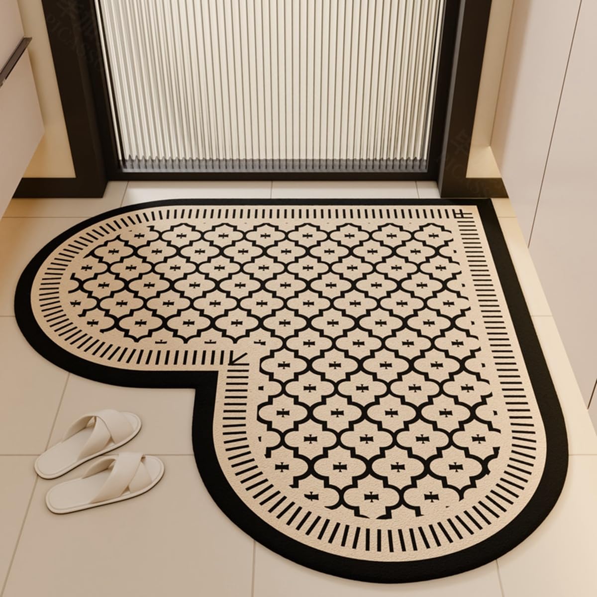 Alfombras Bañera, Alfombra Baño Antideslizante, Alfombrilla Baño Súper Absorbente, Ultra Suave y Cómoda, para Bañera, Ducha, Cuarto de Baño y Cocina(E,120x120cm)