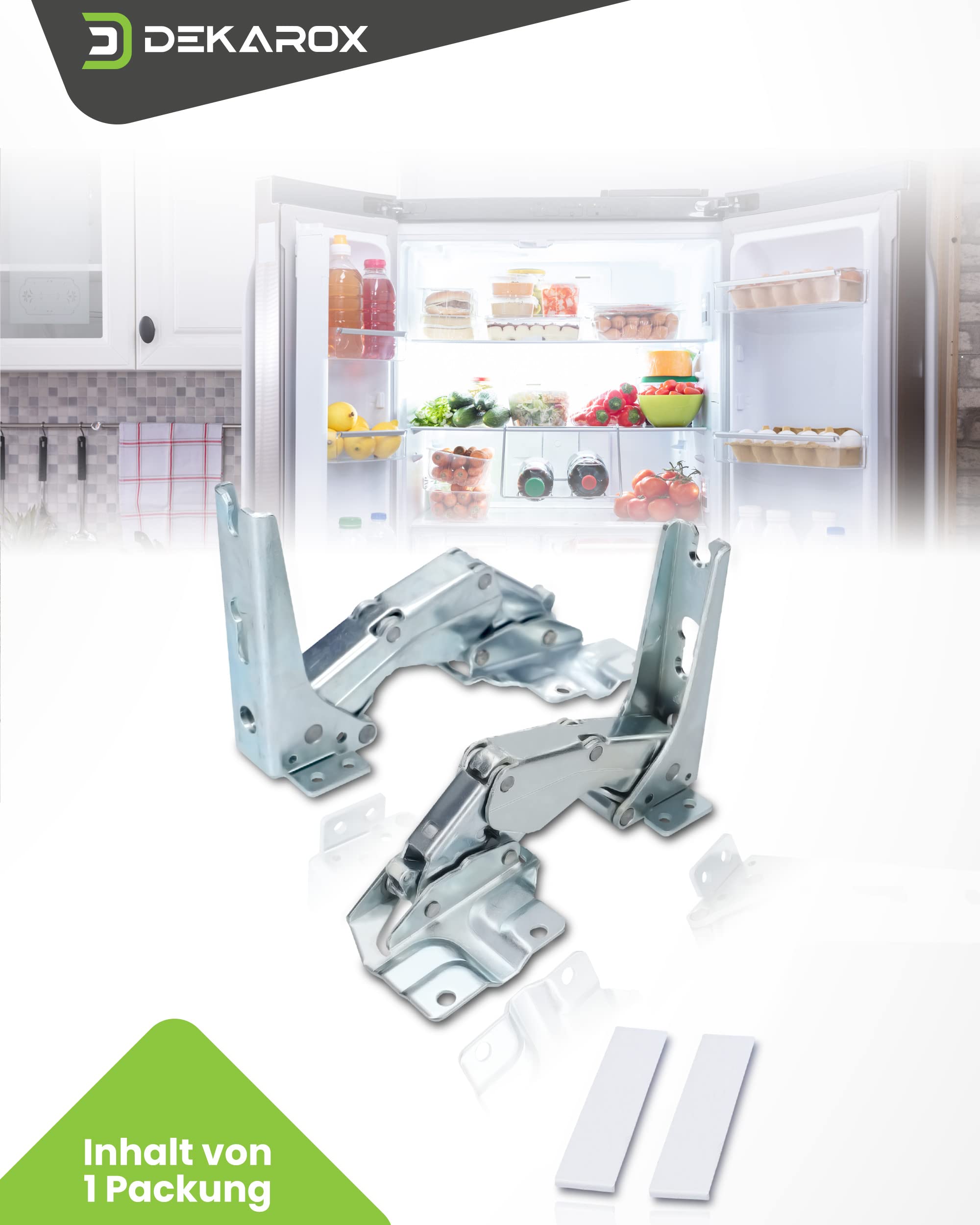 Türscharnier Set für Bosch Siemens 481147 00481147 für Electrolux AEG 4071314258 für Küppersbusch 430332 für Miele 5546050 für Kühlschrank Gefrierschrank
