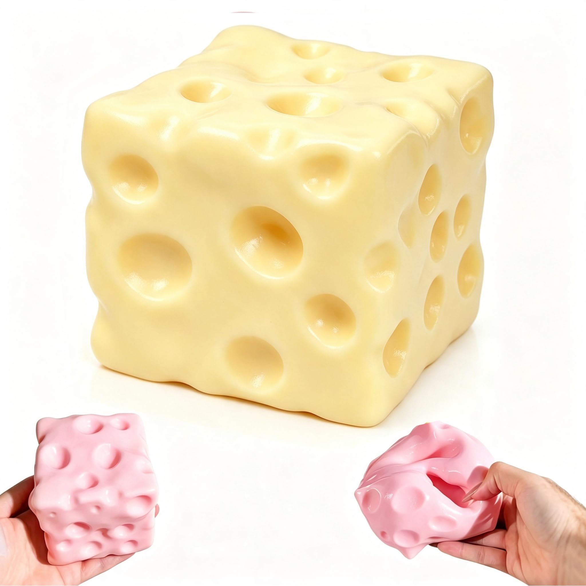 Yellow Squeeze Cheese Squishy - Squeeze Luck Cheese Squishy