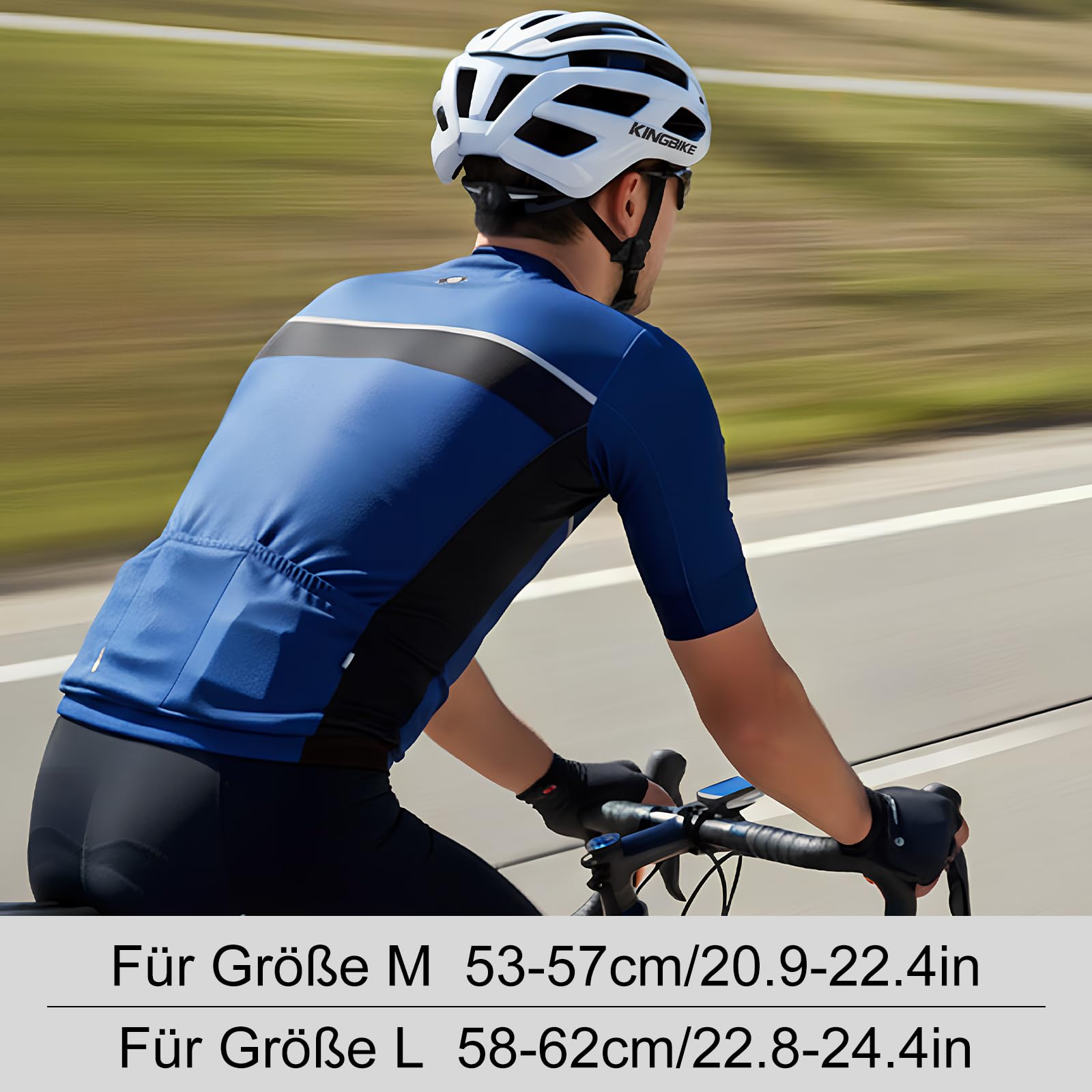 Fahrradhelm für Jugend Erwachsene Herren Damen Rennradhelm Leichtbau Belüftung Bequem 2 Größen 54-62cm