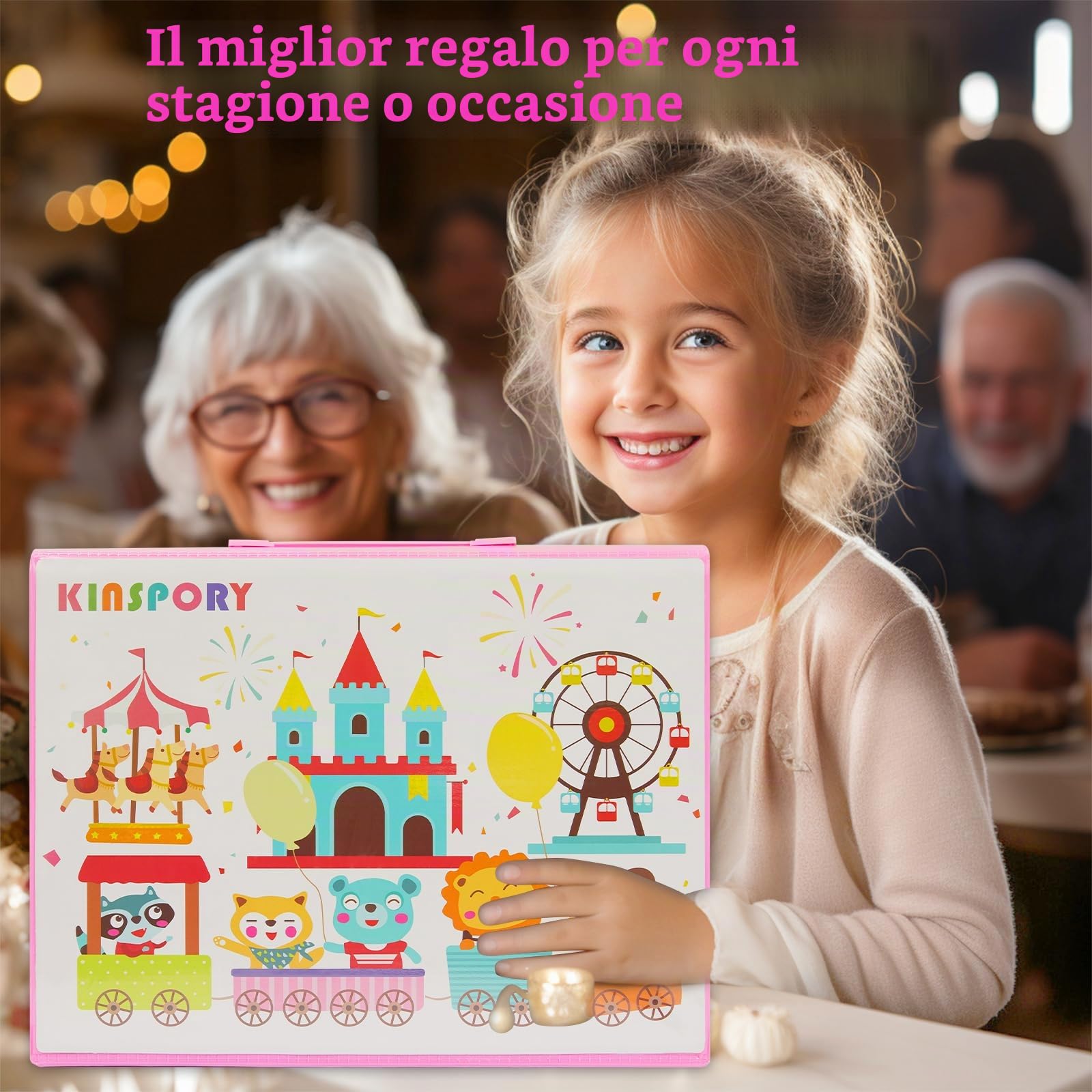 KINSPORY 290 pezzi valigetta colori bambina, pittura valigetta per bambini, Set per disegno, kit disegno acquarellabili bambini
