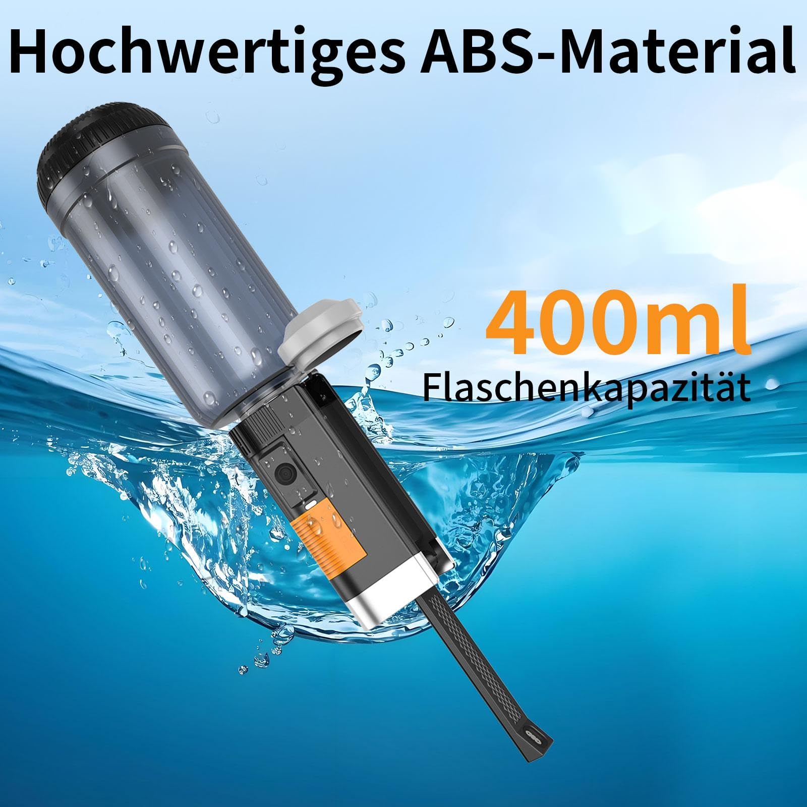 Tragbar Po Dusche 400 ml Elektrisches Bidet-Reise-Bidet, 2 Druckmodi Podusche für Frauen und Männer - Wiederaufladbare Intimdusche für Wochenbett, Perioden, Geburt und Reisen