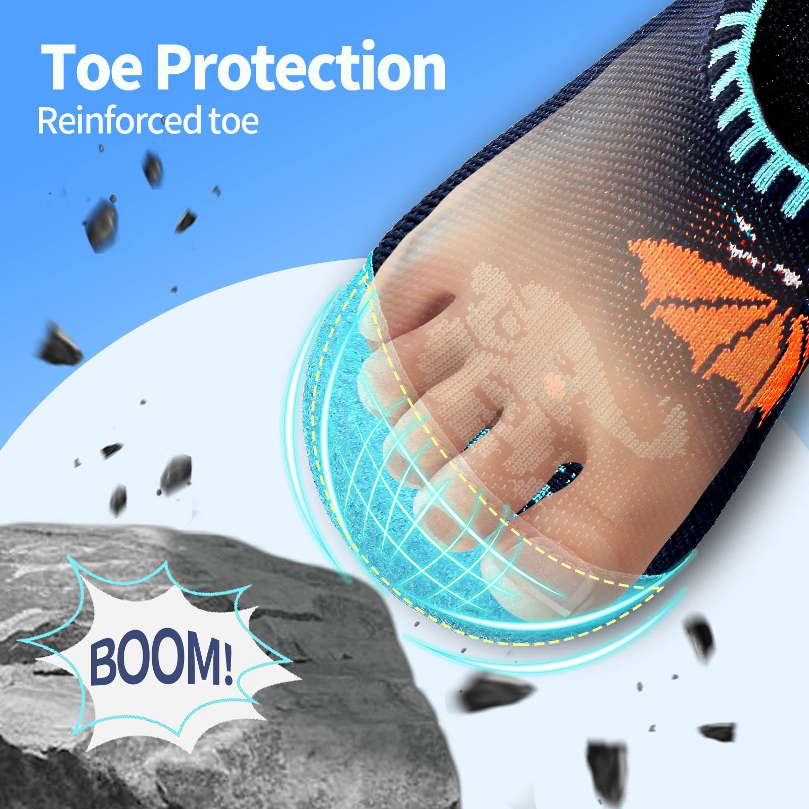 WateLves Pantofole per Bambini Unisex Scarpe a Magli Antiscivolo Ciabatte da Casa per danno la sensazione di camminare a piedi nudi Antiscivolo & Leggero