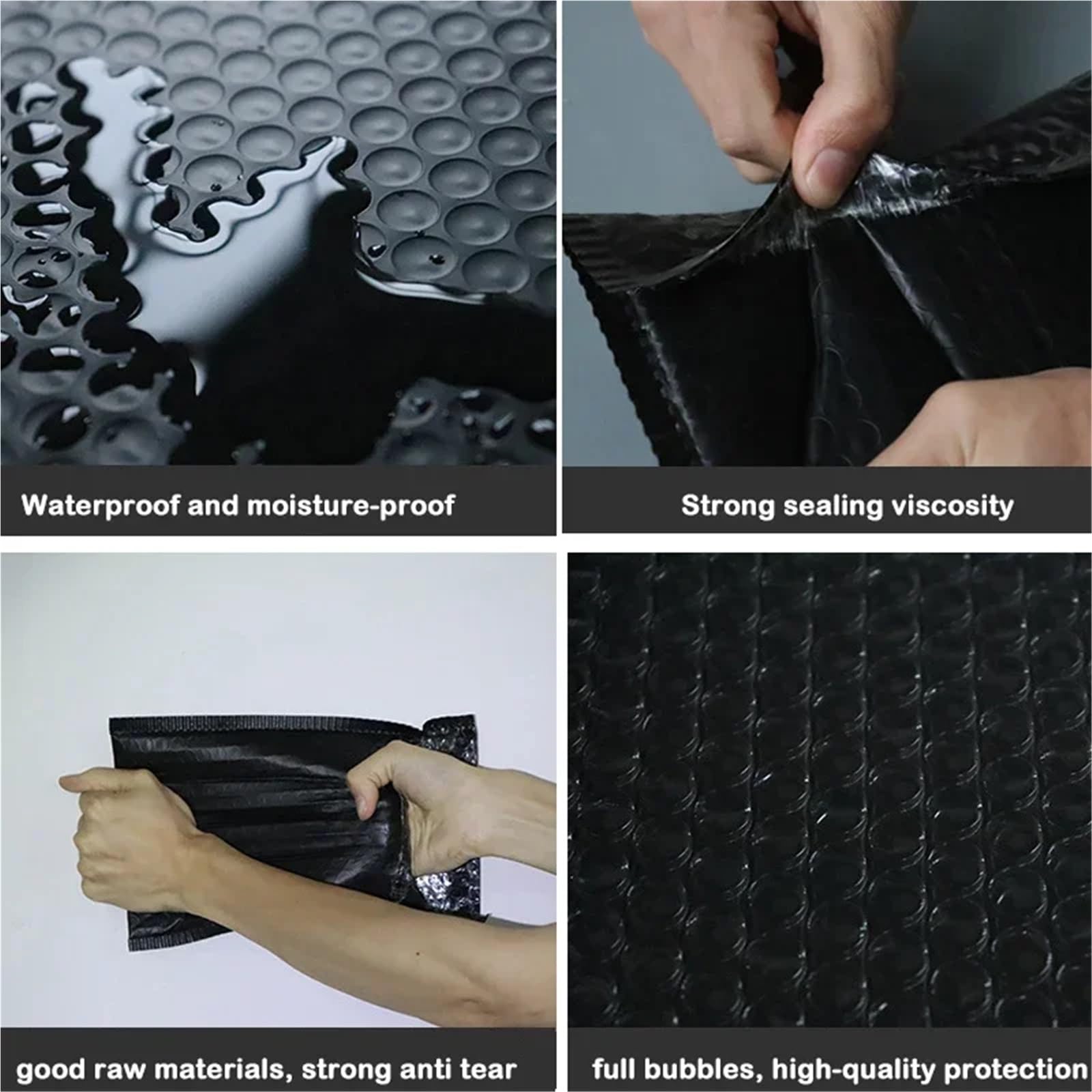 versandtaschen 50 stücke Schwarz Perle Umschlag Tasche for Blase Mailer Büro Verpackung Gepolsterte(20x23cm)
