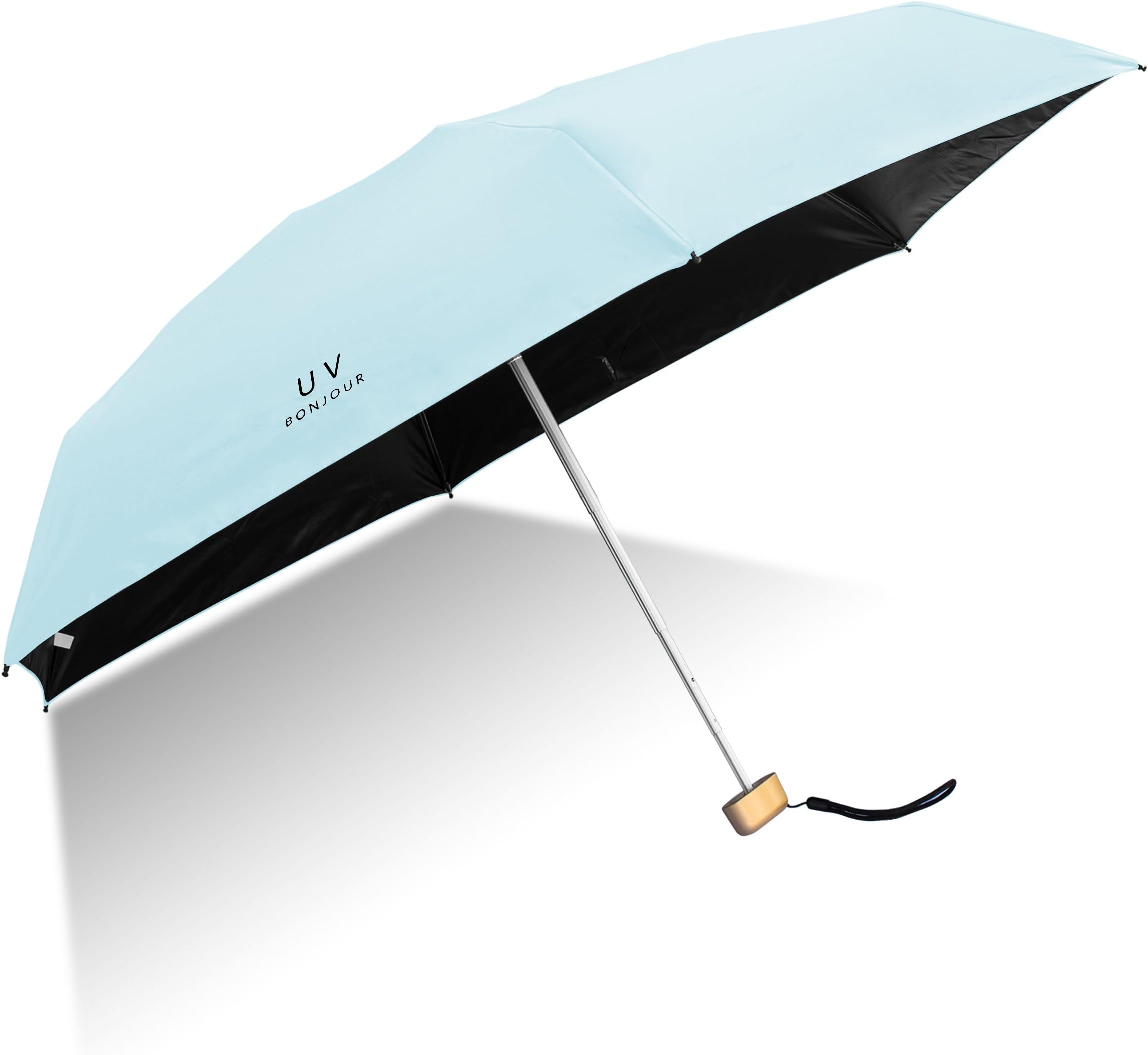 GXYUVW Mini Compact Sun&Rain Umbrella Lightweight Portable Small Umbrella Travel Parasol with 95% UV Protection (Blue)