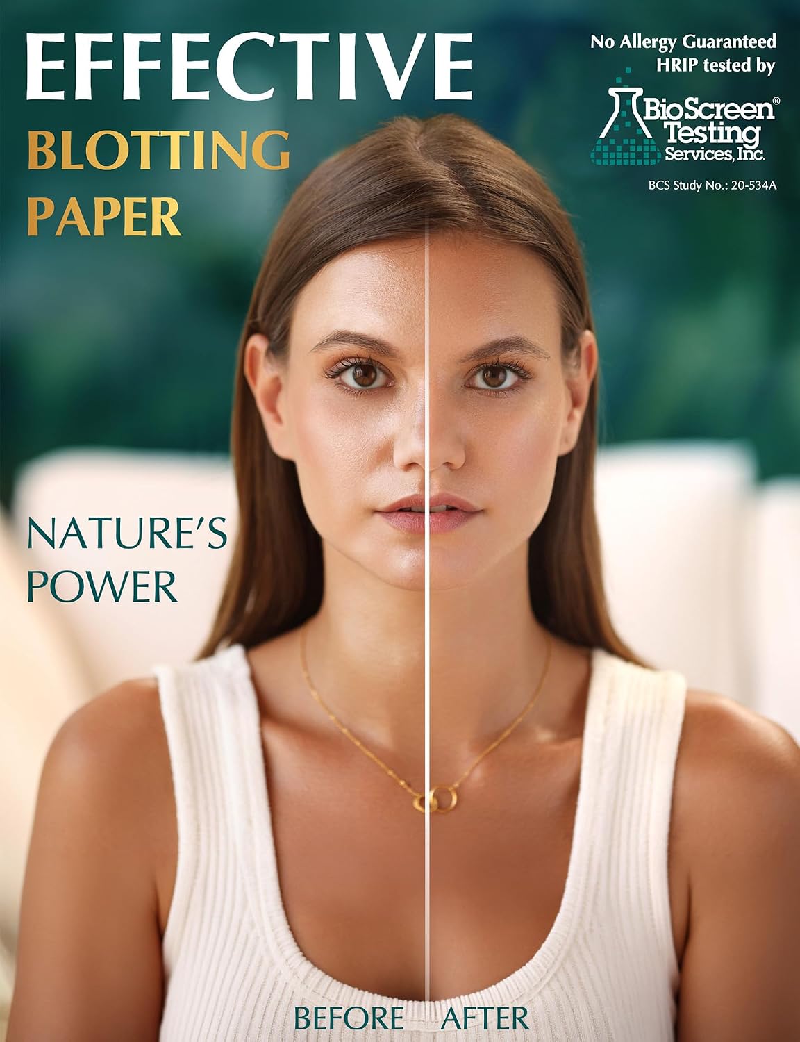 XL Oil Blotting Sheets for Face – 3pk/300 Makeup Friendly – High Absorbency image 2