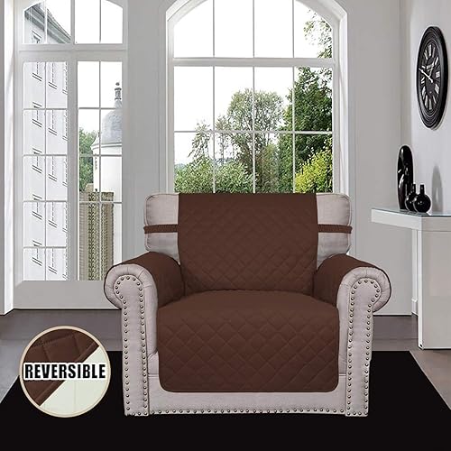 Miniatura 759 de Easy-Going - Funda reversible para sofá, resistente al agua, con varillas de espuma y correas elásticas, protector de muebles para mascotas y perros