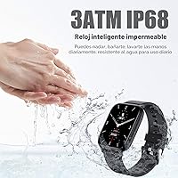 Vista 6 de Reloj inteligente para hombres y mujeres, compatible con iPhone, Samsung, teléfono Android, pantalla táctil completa de 1.83 pulgadas, IP68