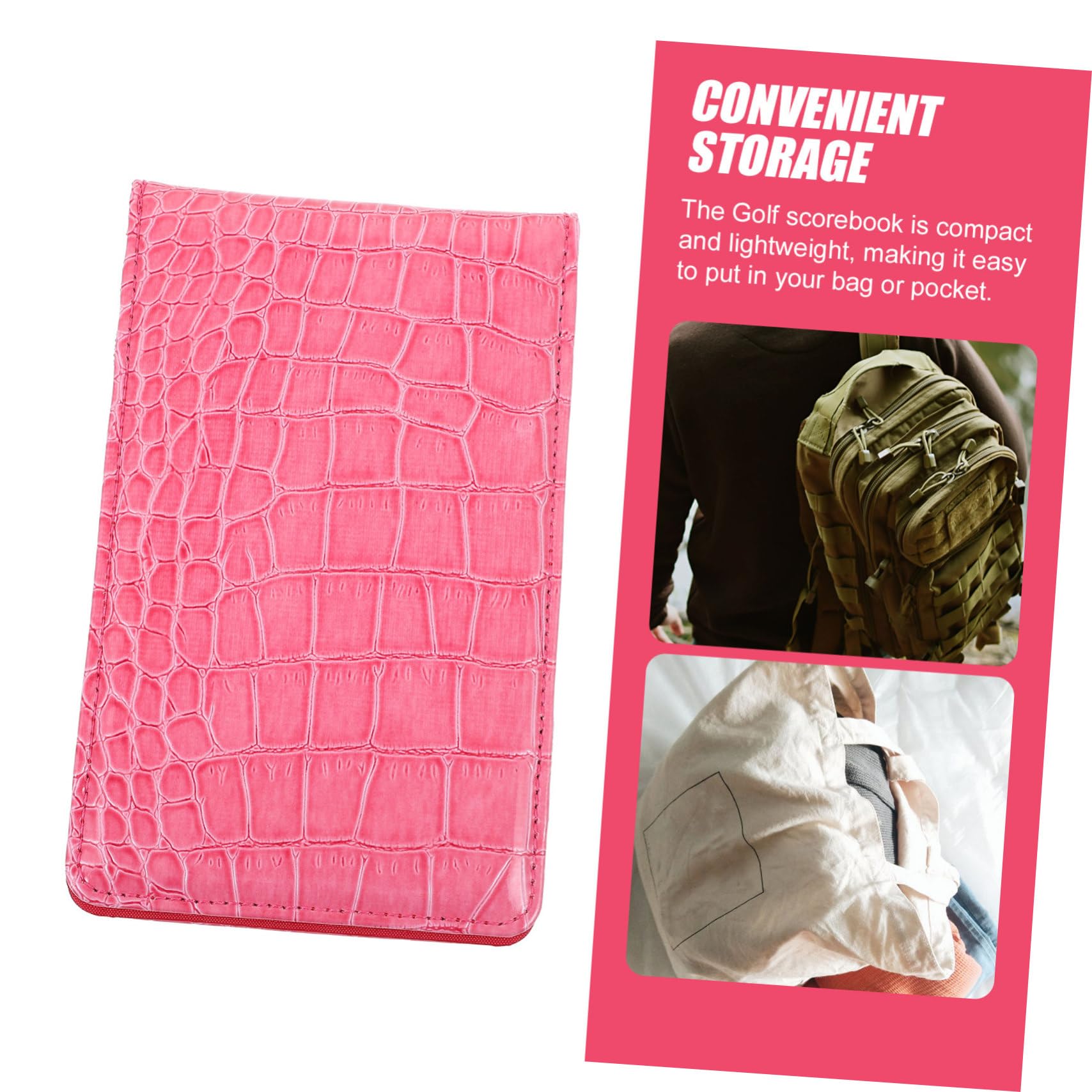 GOOHOCHY Golf Scorecards Holder Stylish PU Leather Score Keeping Book for Recording Compact Lightweight Scorecard Organizer Present for Golf Enthusiasts