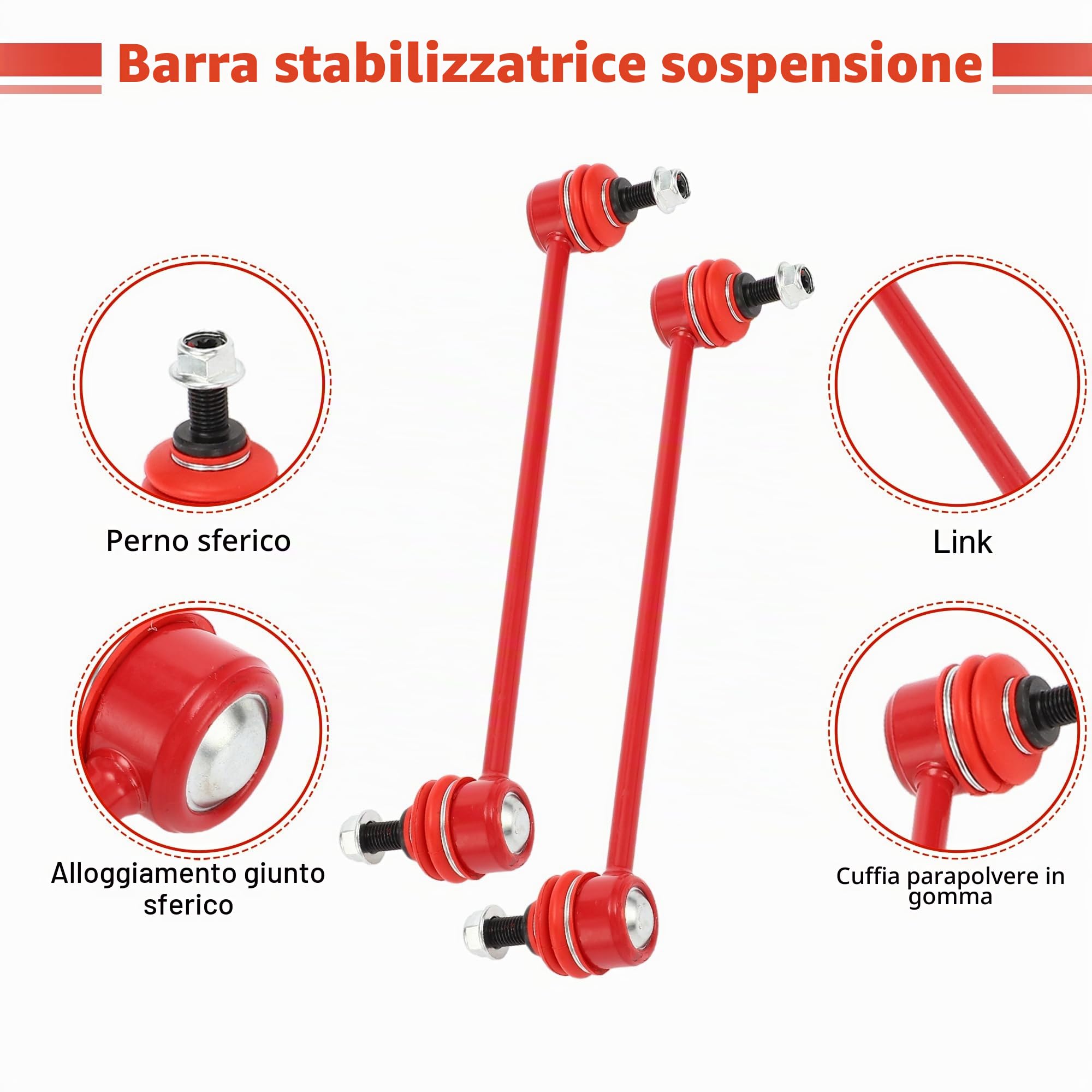 A ABSOPRO Kit barre stabilizzatrici anterior 2pz per Chrysler Sebring 09-10