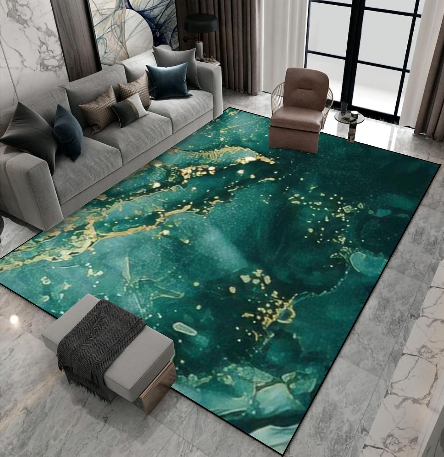 Tapis antidérapant texture géométrique 3D pour éviter les glissades