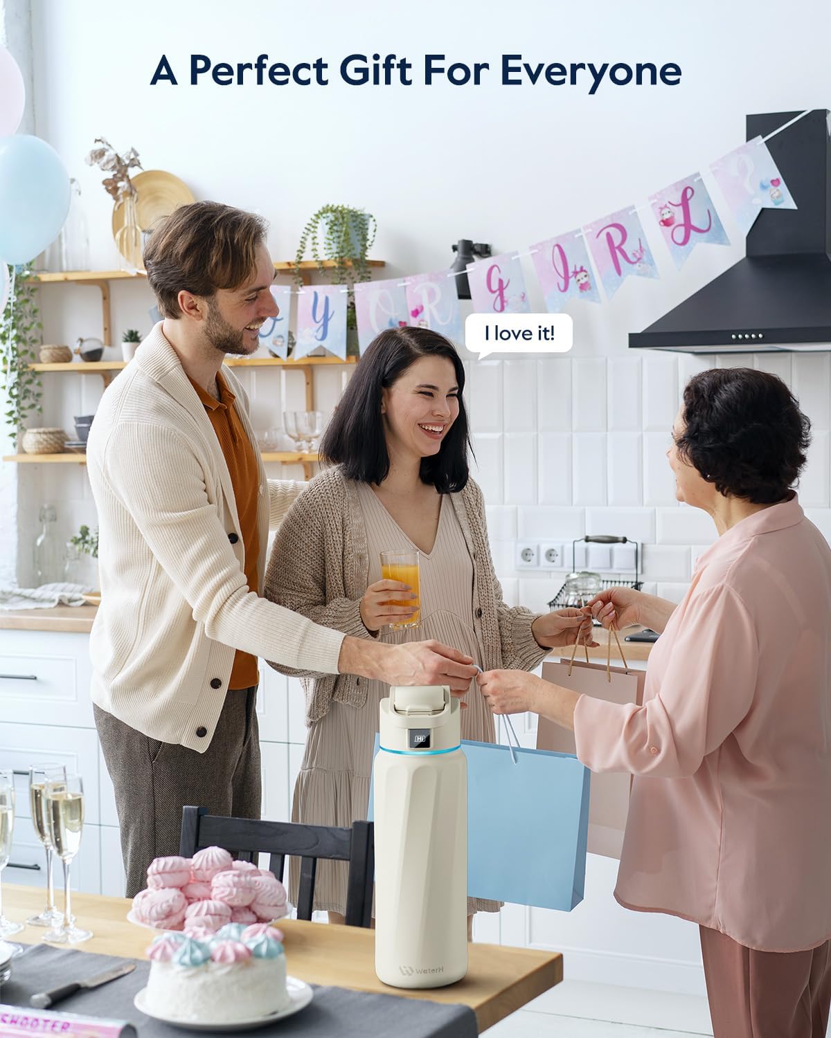 BOOST Smart Water Bottle with Reminder & Tracker, Double Wall Vacuum Insulated Bottles Stainless Steel, 32oz BPA-Free Wide Mouth for Gym, Office, School, Ideal Gift for Christmas, New Year - Image 9