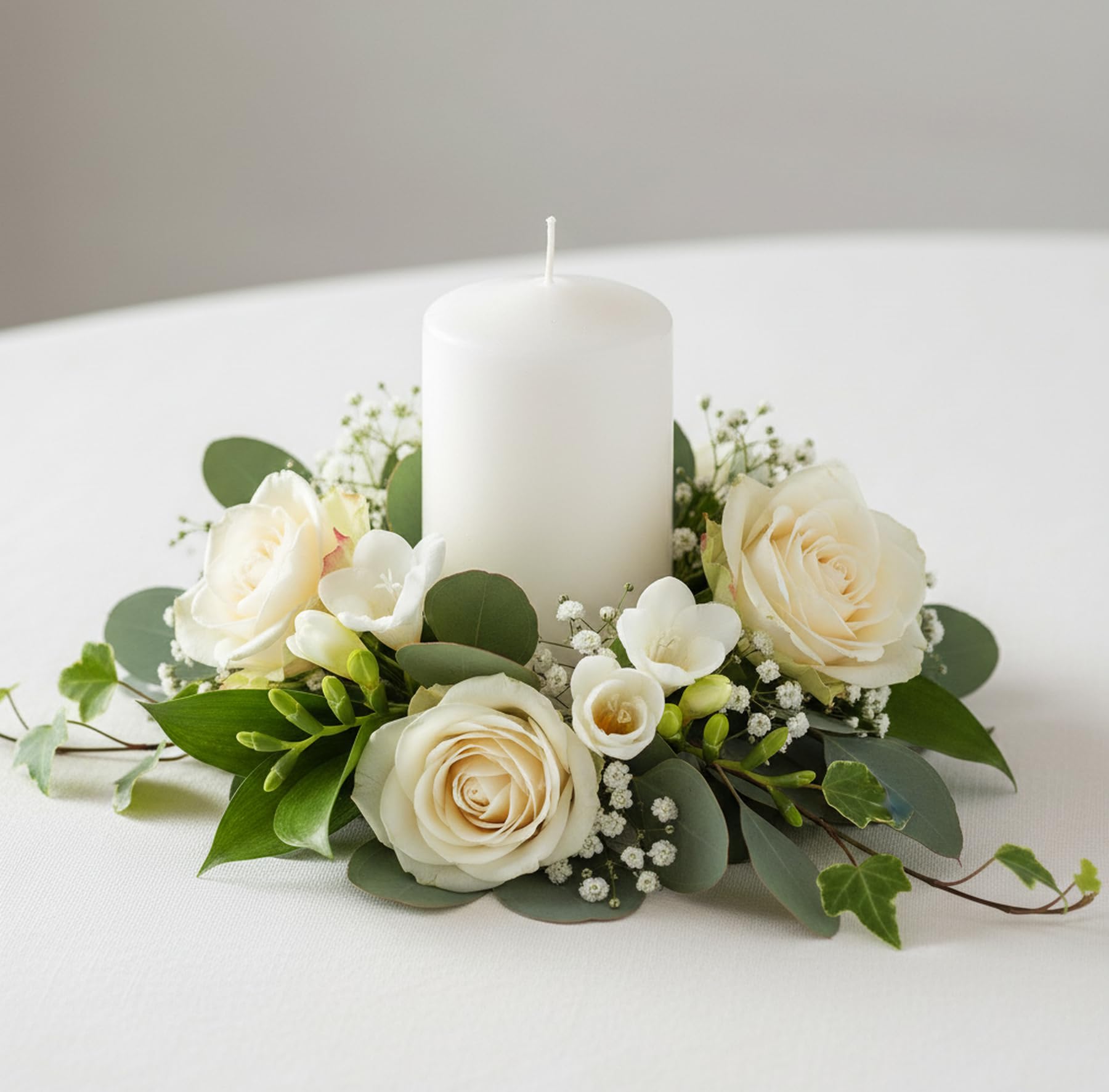 16 velas, cera, diámetro 4 cm, altura 5 cm, blanco