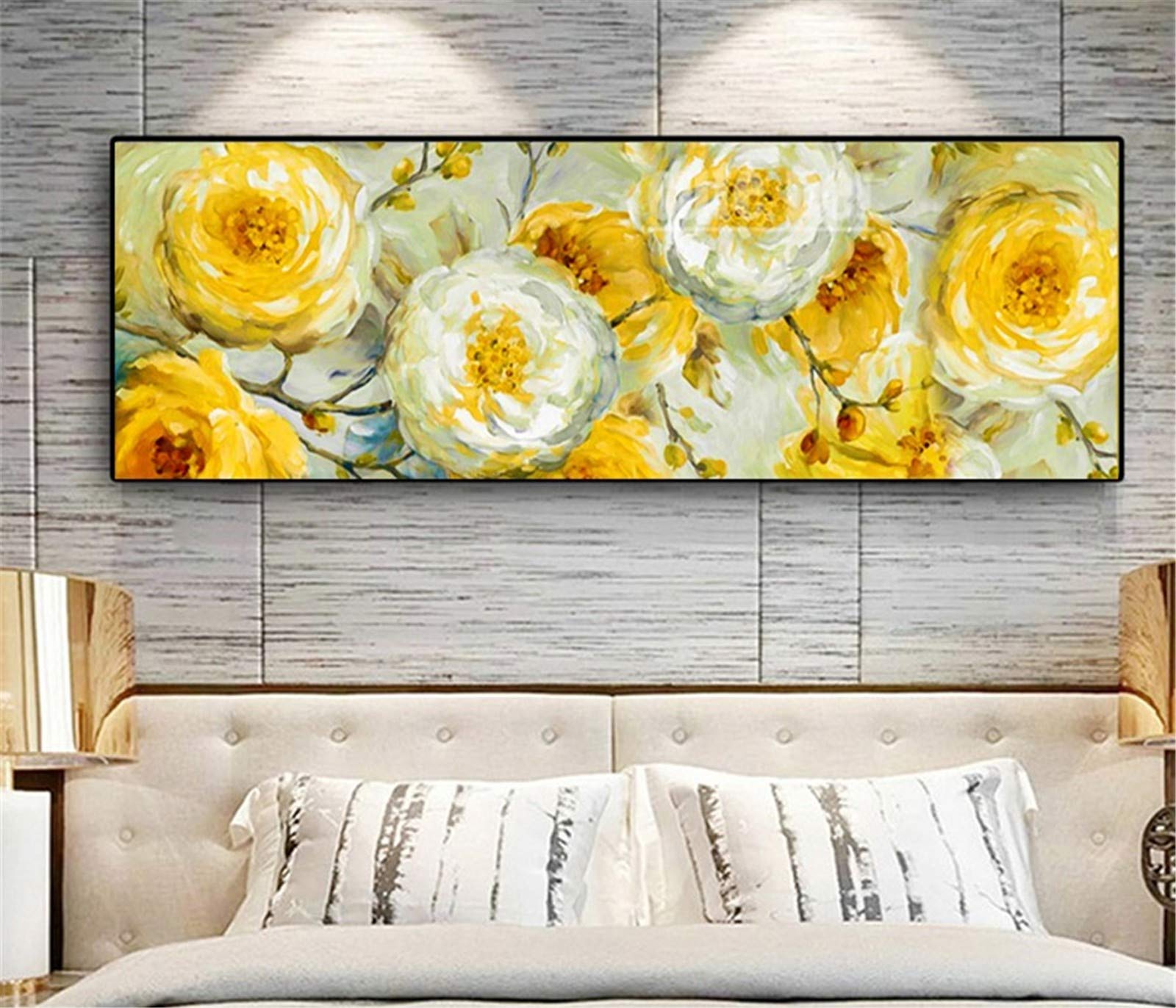 Diamond painting fleur abstraite broderie diamant 5D grand format