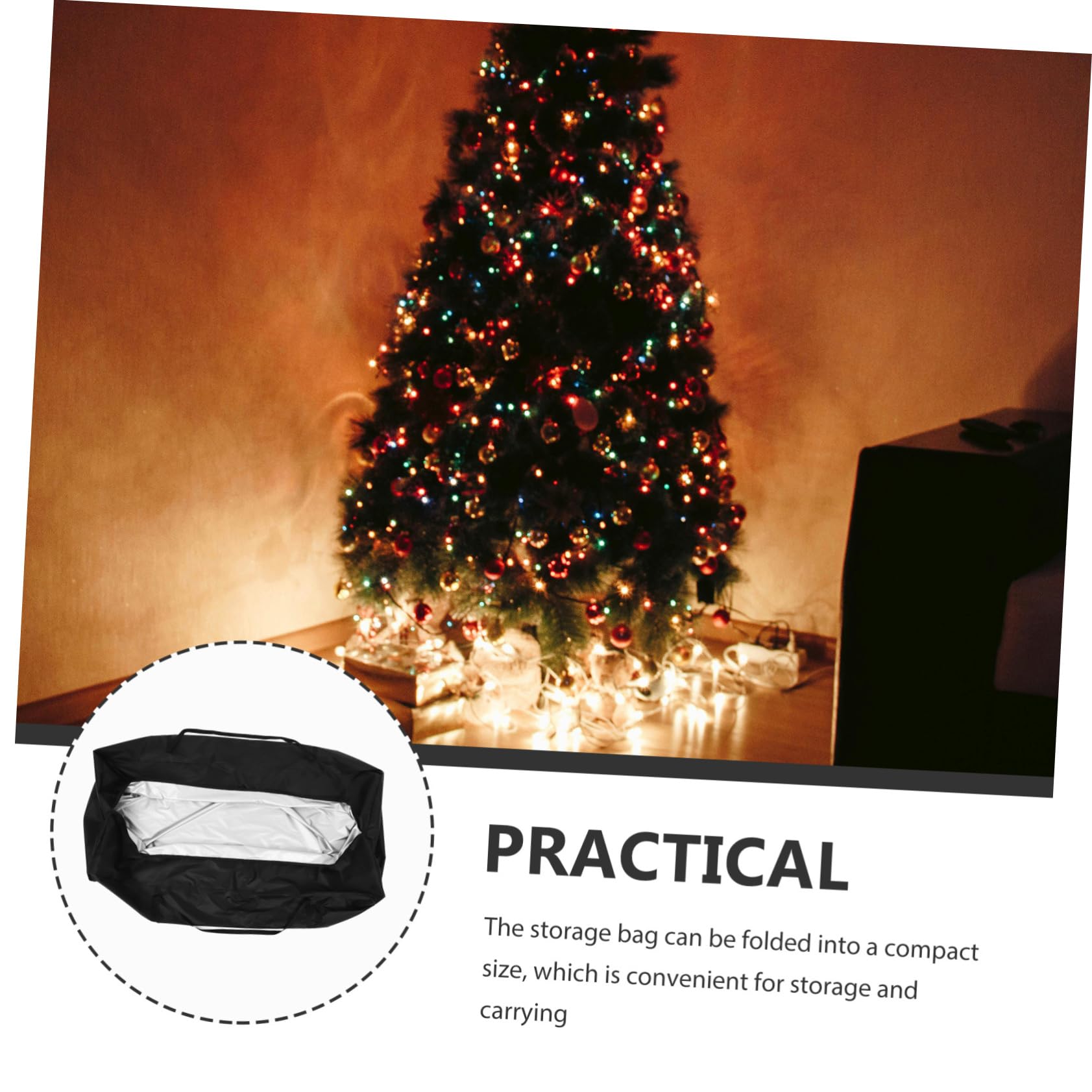 Bolsa para Árbol de Navidad Grande Oxford Resistente al Desgaste para Almacenamiento de Árboles Artificiales Colchones y Muebles Exteriores Plegable