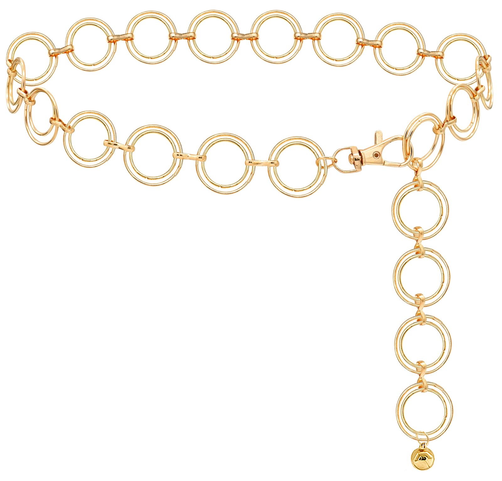 LIMHOO Metall Taille Kette für Damen Belly Link Kette Gürtel für Kleider