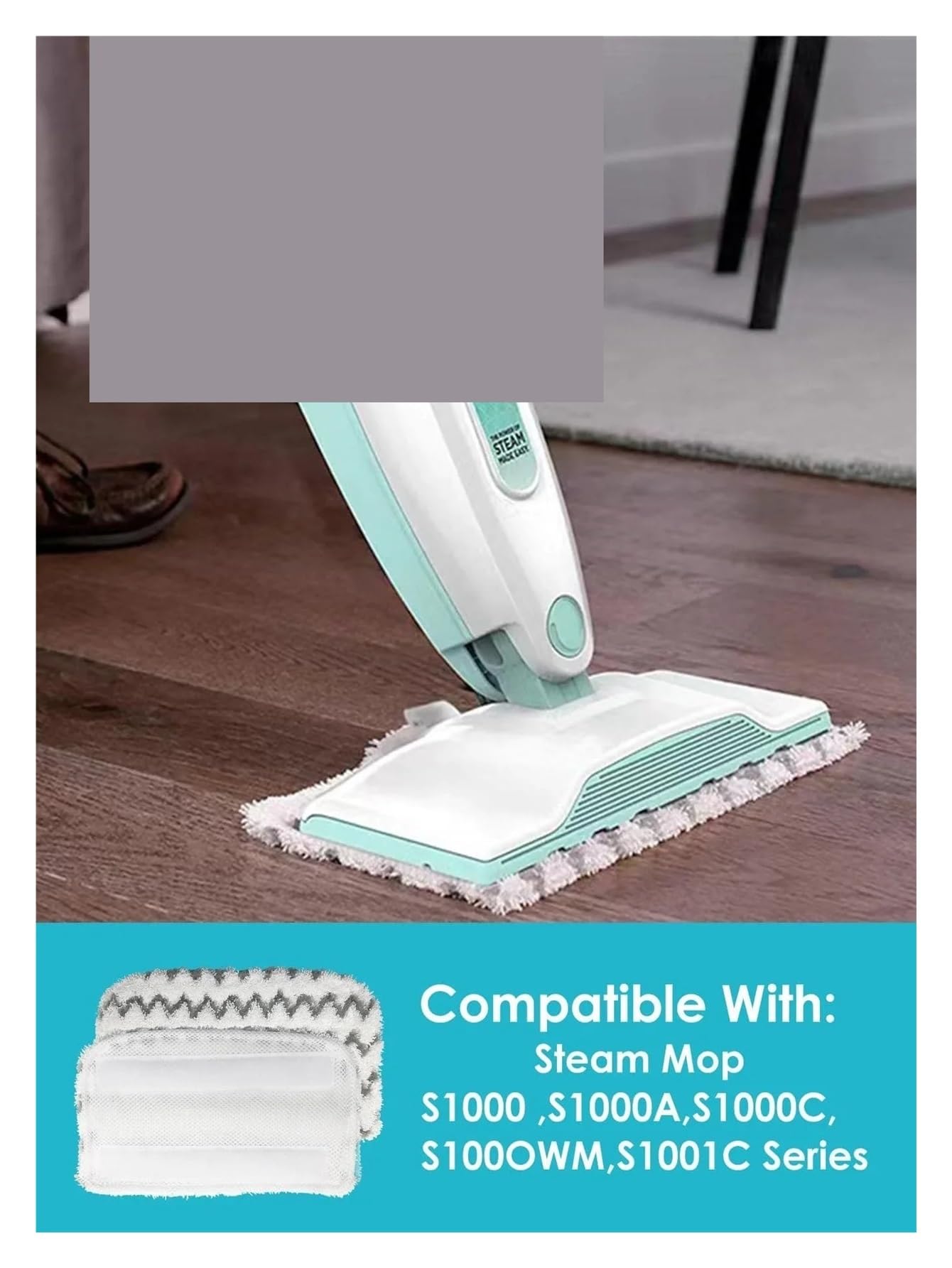 Almohadillas De Repuesto for Mopa A Vapor, Compatibles Con Shark, Limpiador De Pisos Duros Con Mopa A Vapor S1000WM S1000 S1000A S1000C, Recambios De Microfibra | 8 pieces