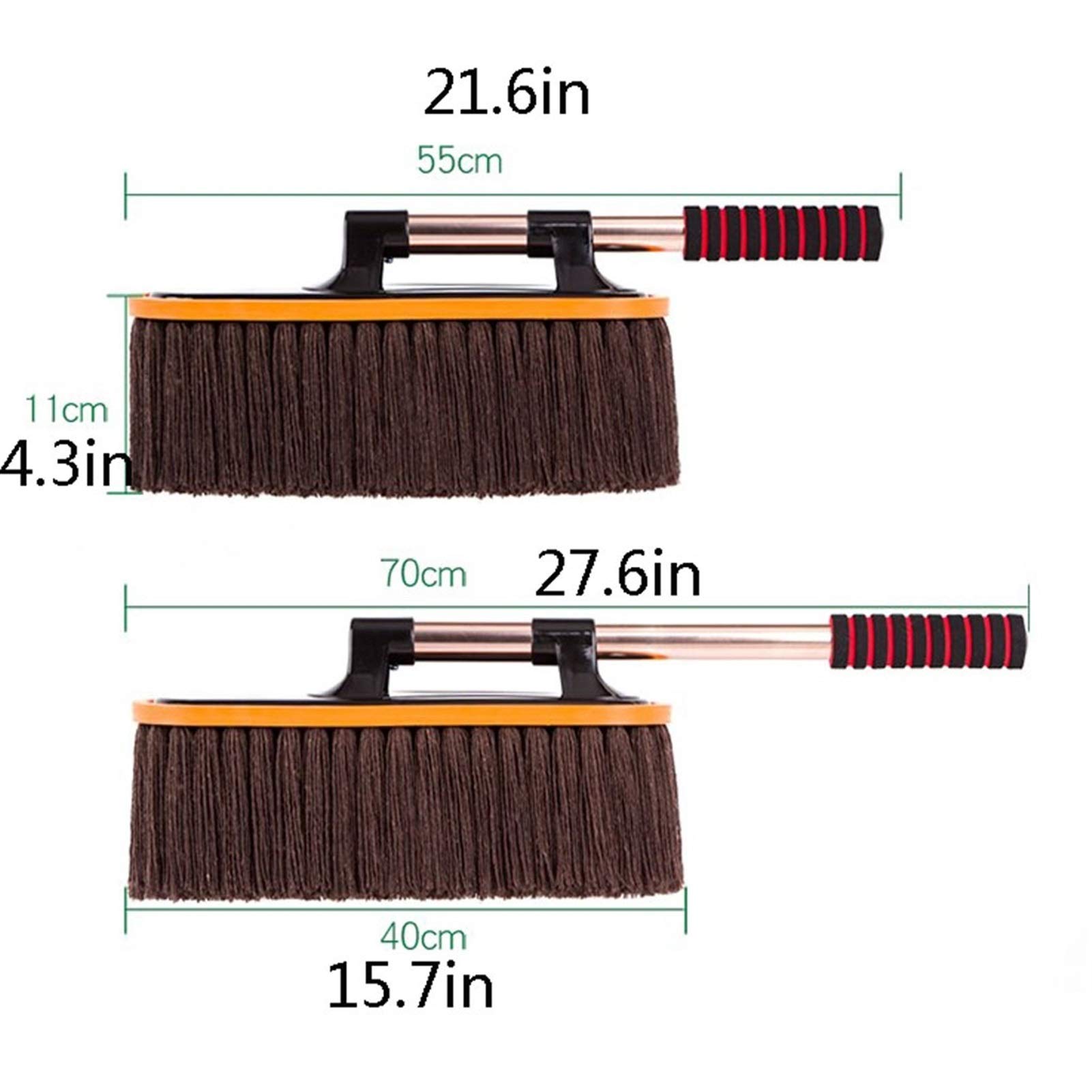 precipitador Cepillo de lavado de autos, microfibra Anti-estática Limpieza de automóviles Arrastre Removedor de plumero, Microfibra de mango telescópico extraíble con plumero for automóviles for herra