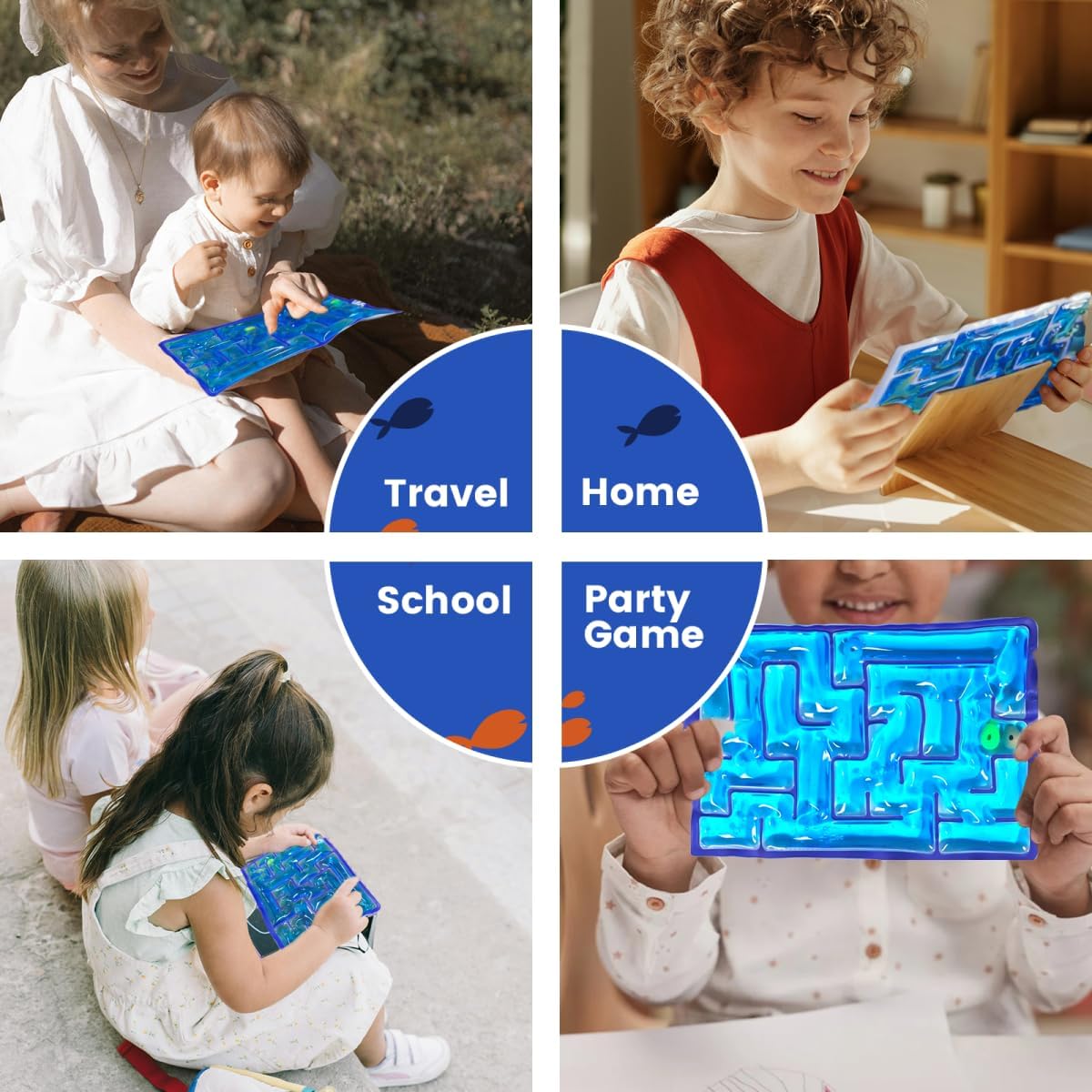 2 Stück Labyrinth Spiel Sensorik Spielzeug - Anti Stress Fidget Toy ADHD