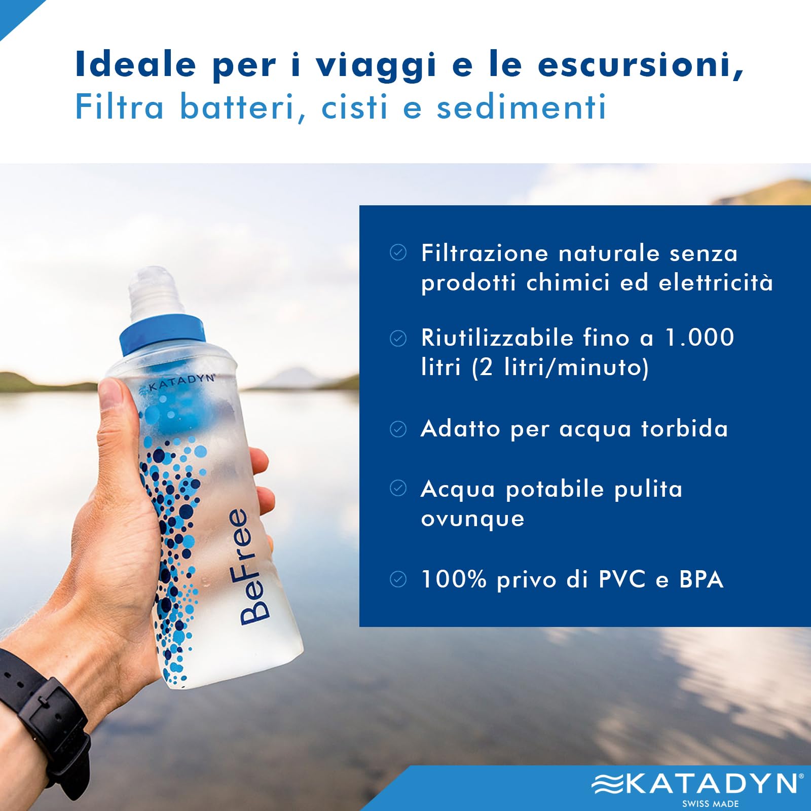 KATADYN BeFree Filtro dell'Acqua, Volume: 0.6 Litri