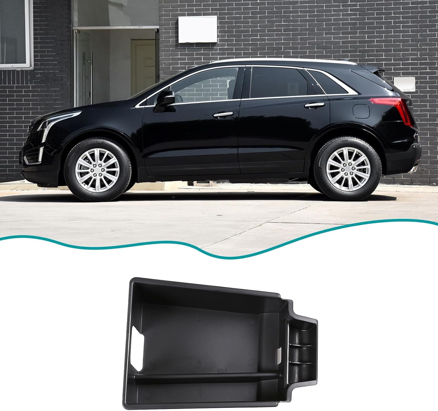 ABS Car Armrest Organizer Compatible with Cadillac XT5 2016-2019 Console Tray armrest Secondary Storage Box, armrest Box Accessories