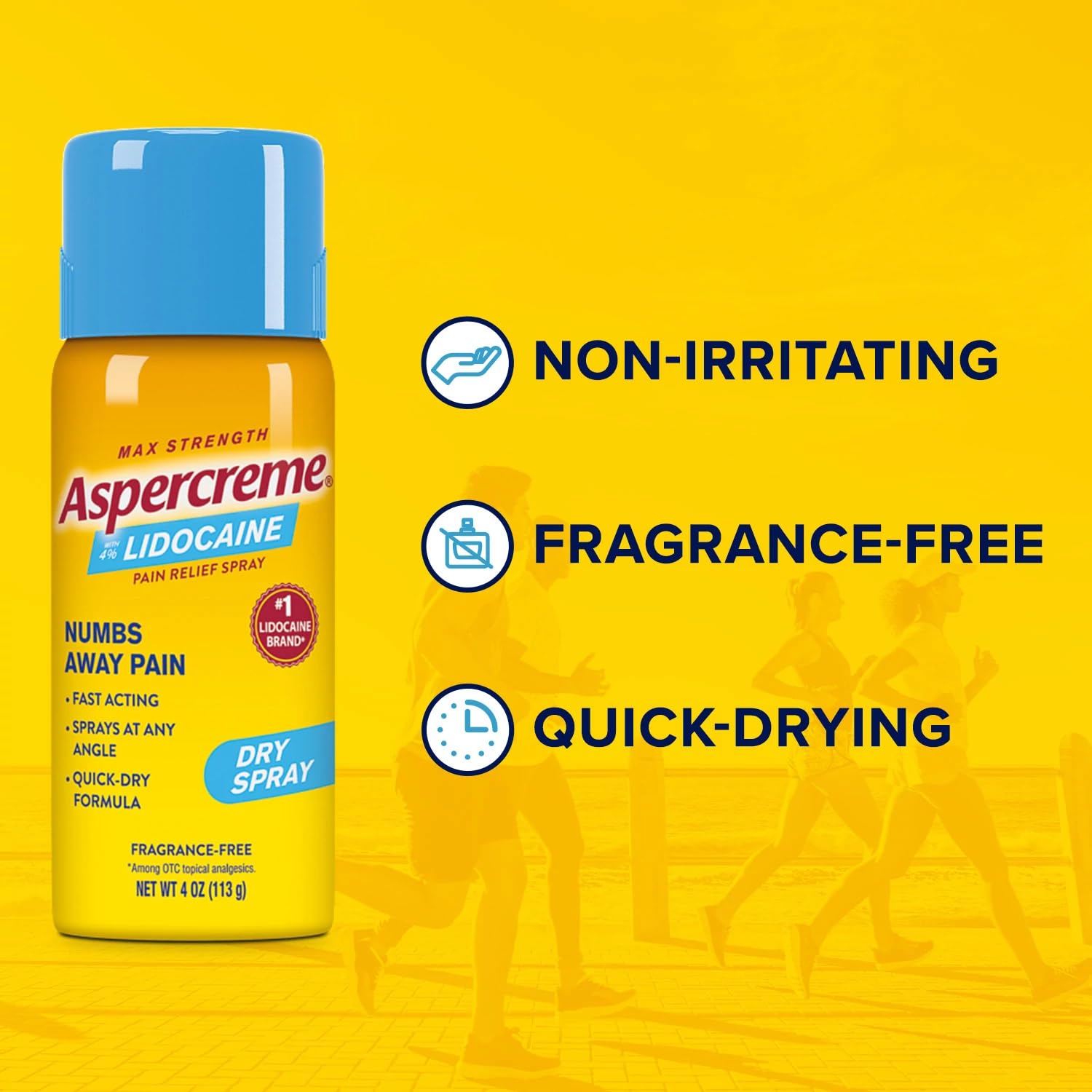 Aspercreme Lidocaine Dry Spray, Soothes Aggravated Nerves, 4 oz. — Amazon image 6