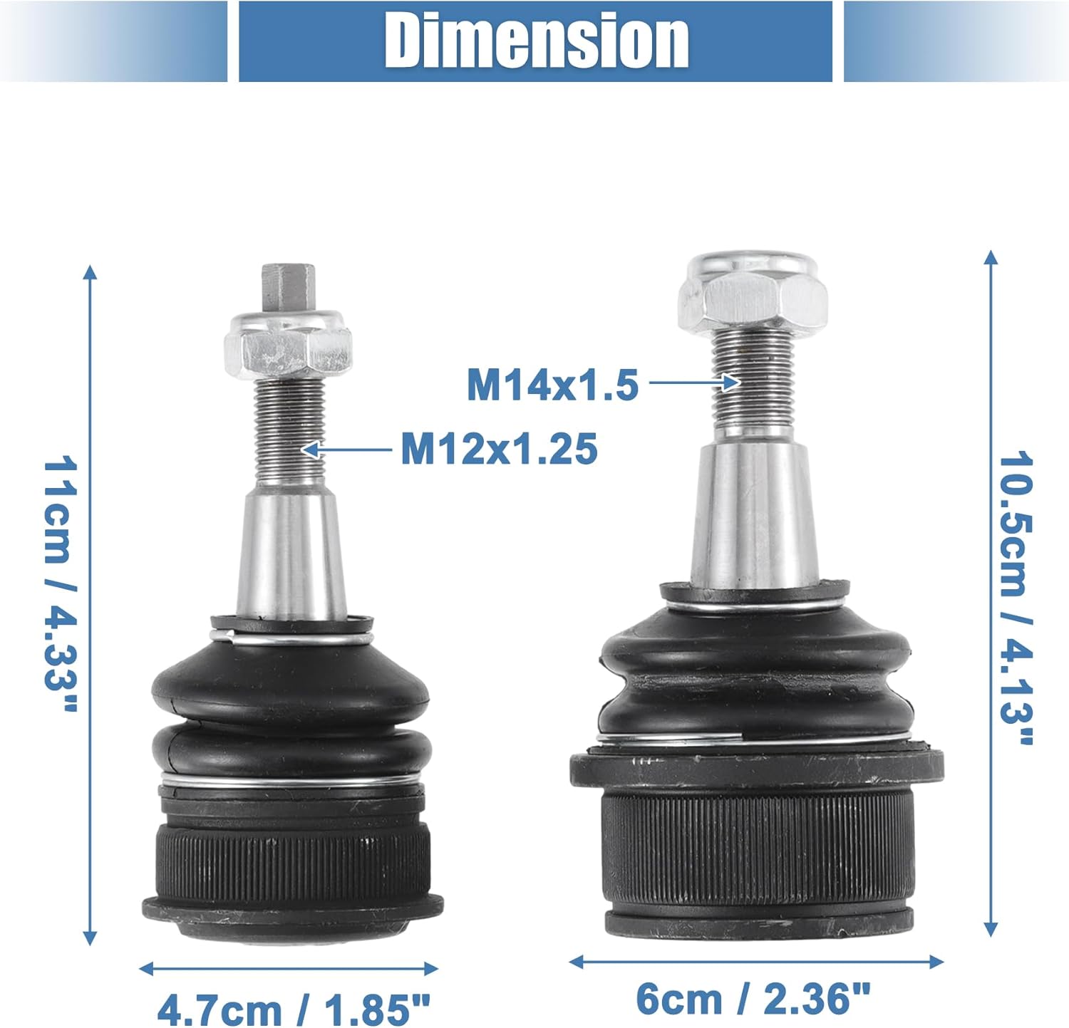 X AUTOHAUX 4pcs Front Left Right Upper Lower Ball Joint No.K80604/K80629 for Jeep Commander 2006-2010 for Jeep Grand Cherokee 2005-2010 Suspension Lower Ball Joint Kit