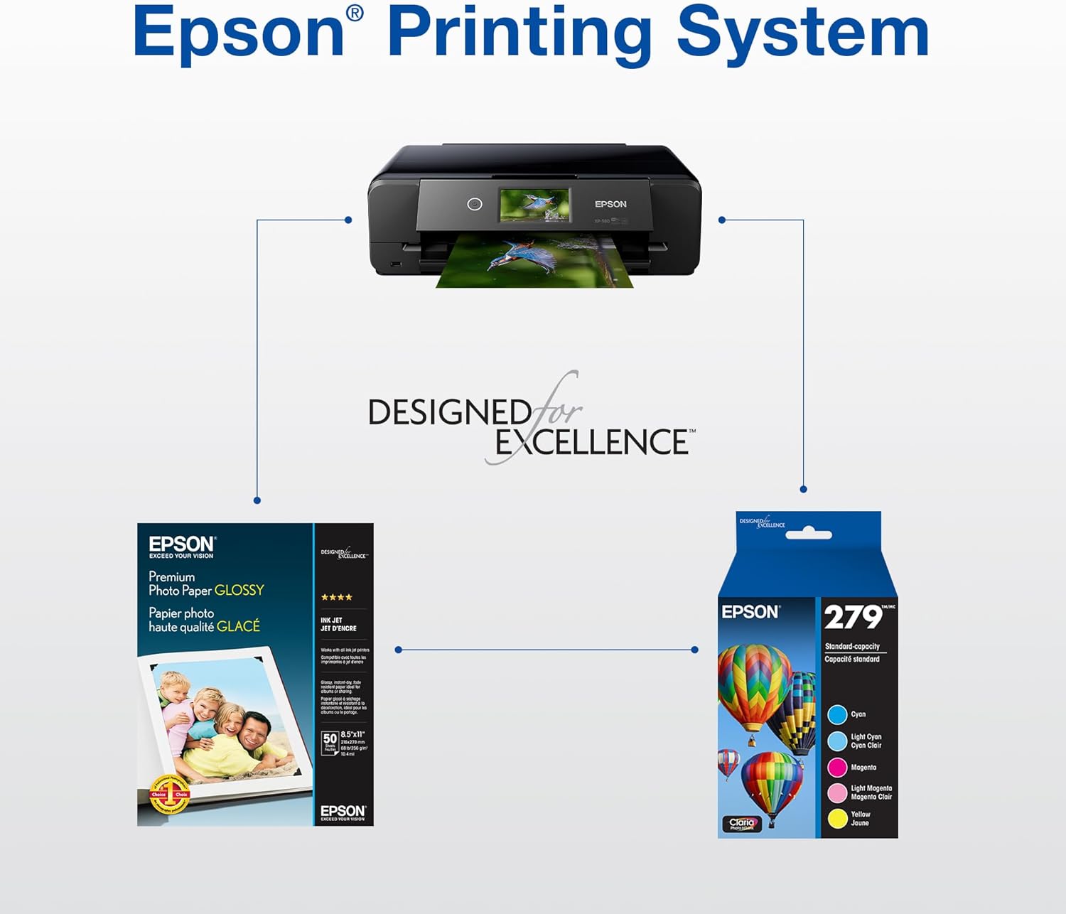 EPSON 279 Claria Photo HD Ink High Capacity Black Cartridge (T279XL120-S) Works with Expression Photo XP-980