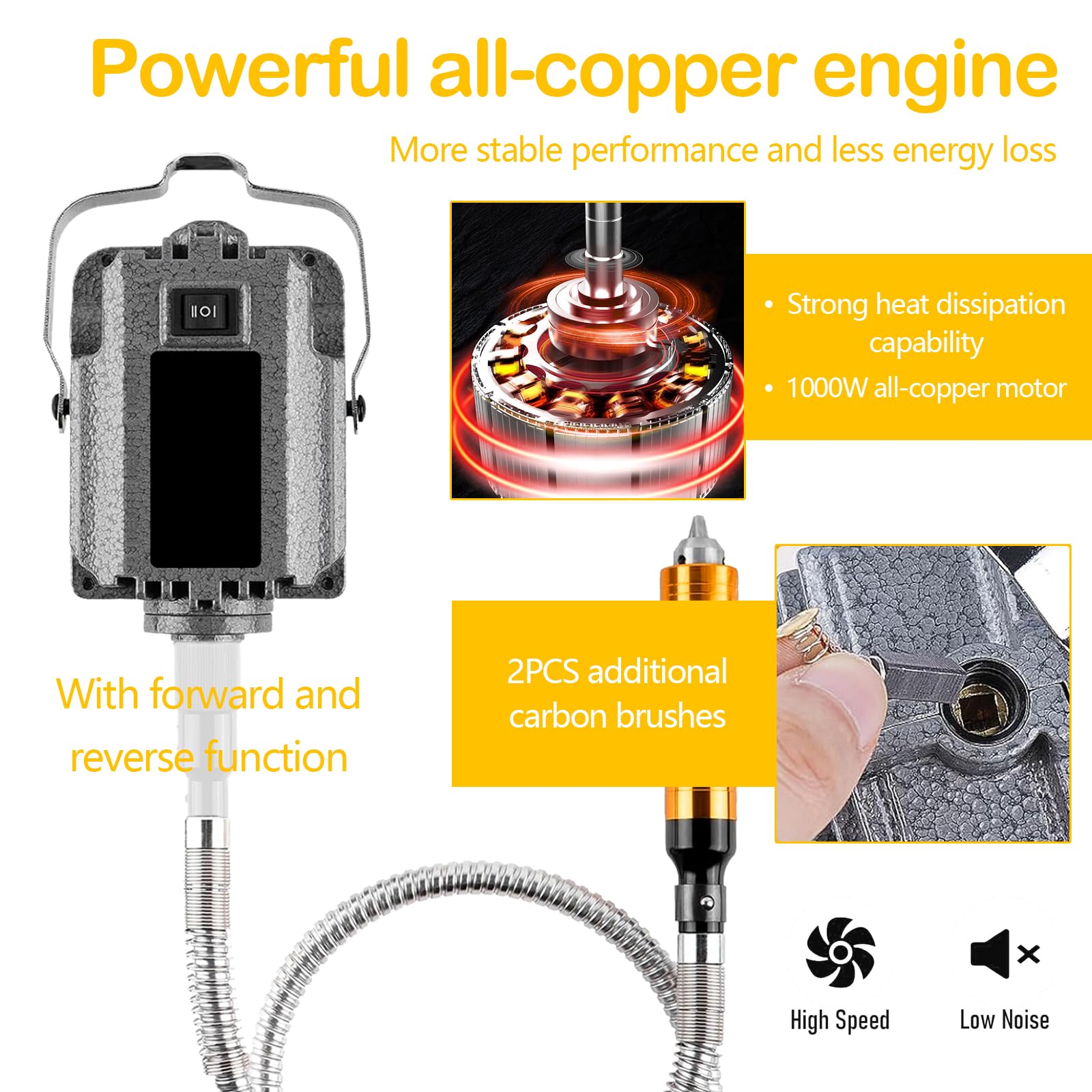 Pulidora, Micromotor Pulido Eléctrico 0-30000 Rpm 800W Herramienta Grabado Con Control Pedal Pulidora Eléctrica Para Laboratorio Joyería Cerámica Silicona Vidrio Tallado En Madera Pulido Dientes