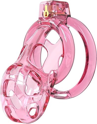 Vista 5 de Soft Rubber Male Chastity Cage, with 6 Size Rings, Invisible Lock Man Penis Exercise Bondage Gear & Accessories Lightweight Adult Sex Toys (Black, L)