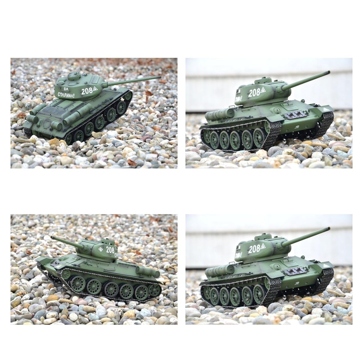 ES-TOYS Zdalnie sterowany czołg rosyjski T-34/85 1:16 Heng Long - dym i dźwięk + stalowa przekładnia i 2,4 GHz - V7.0