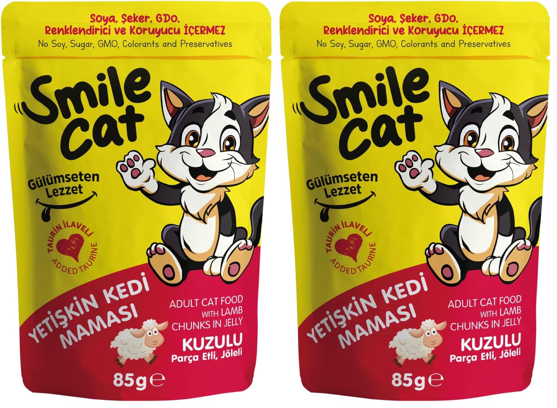 Smile Cat Pouch 85 gr Kedi Kuzulu (2 paketi)