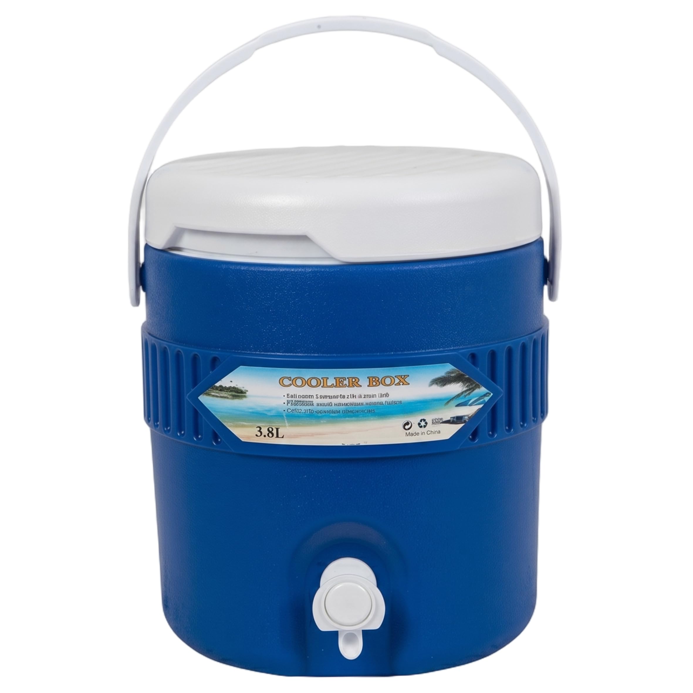 Xoeryoy Cooler With Spout, 1 Gallon Portable Sports Cooler Water Dispenser, Leakproof Water Jug Coolers With Lid and Handle, Blue