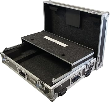 Harmony Audio HCXDJRX3WLT Flight Road DJ Custom Case fits Pioneer XDJ-RX3 Controller W/Wheels & Laptop Gliding Slide Shelf