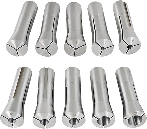 Timunr Juego de pinzas de precisión R8, 10 unidades, ajuste para máquina de grabado de herramientas de torno de fresado CNC