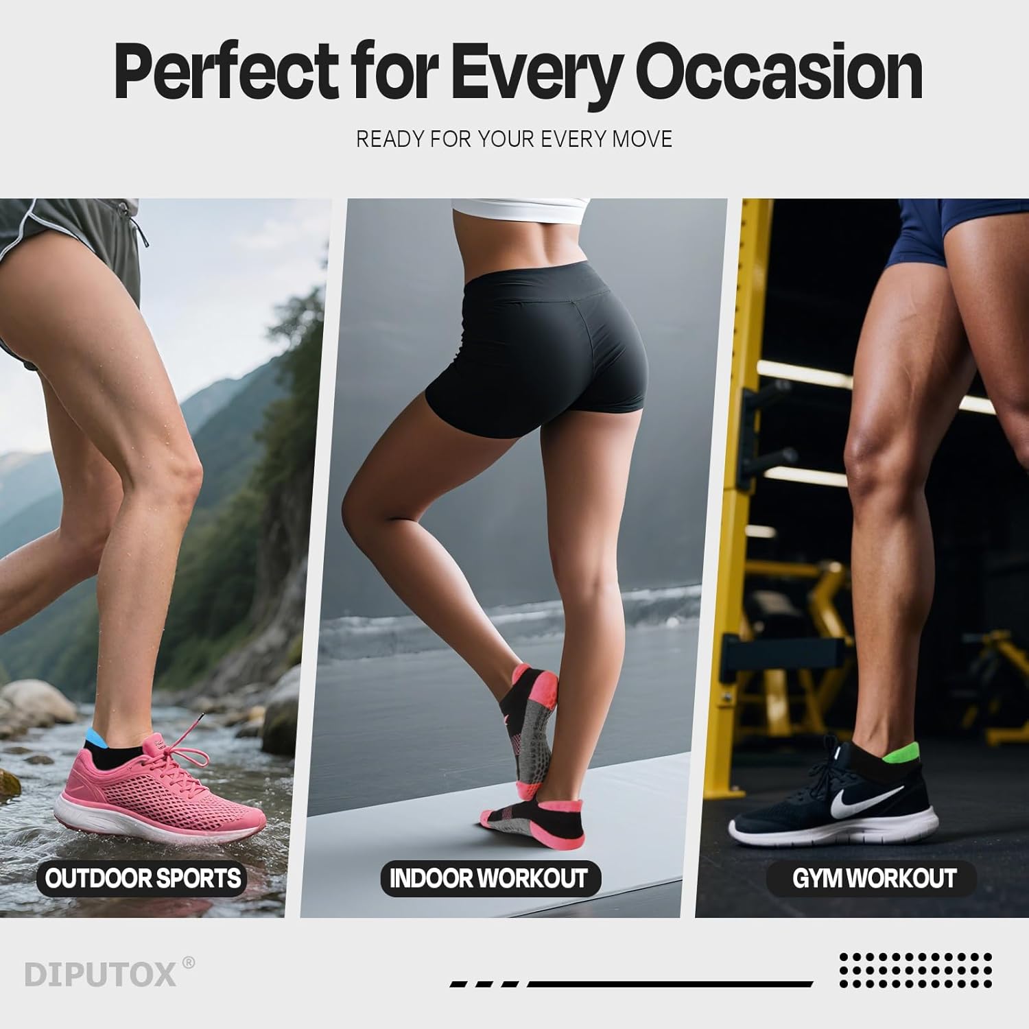 Pilates Socks with Grips for Women, Non Slip Yoga Socks, Barre Grip Socks, Anti Skid Grippy Socks - Image 4