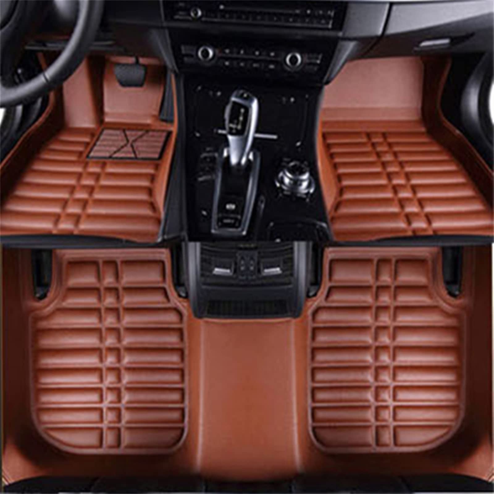 Tapis de sol auto anti-saleté 3D sur mesure marron pour Peugeot 408