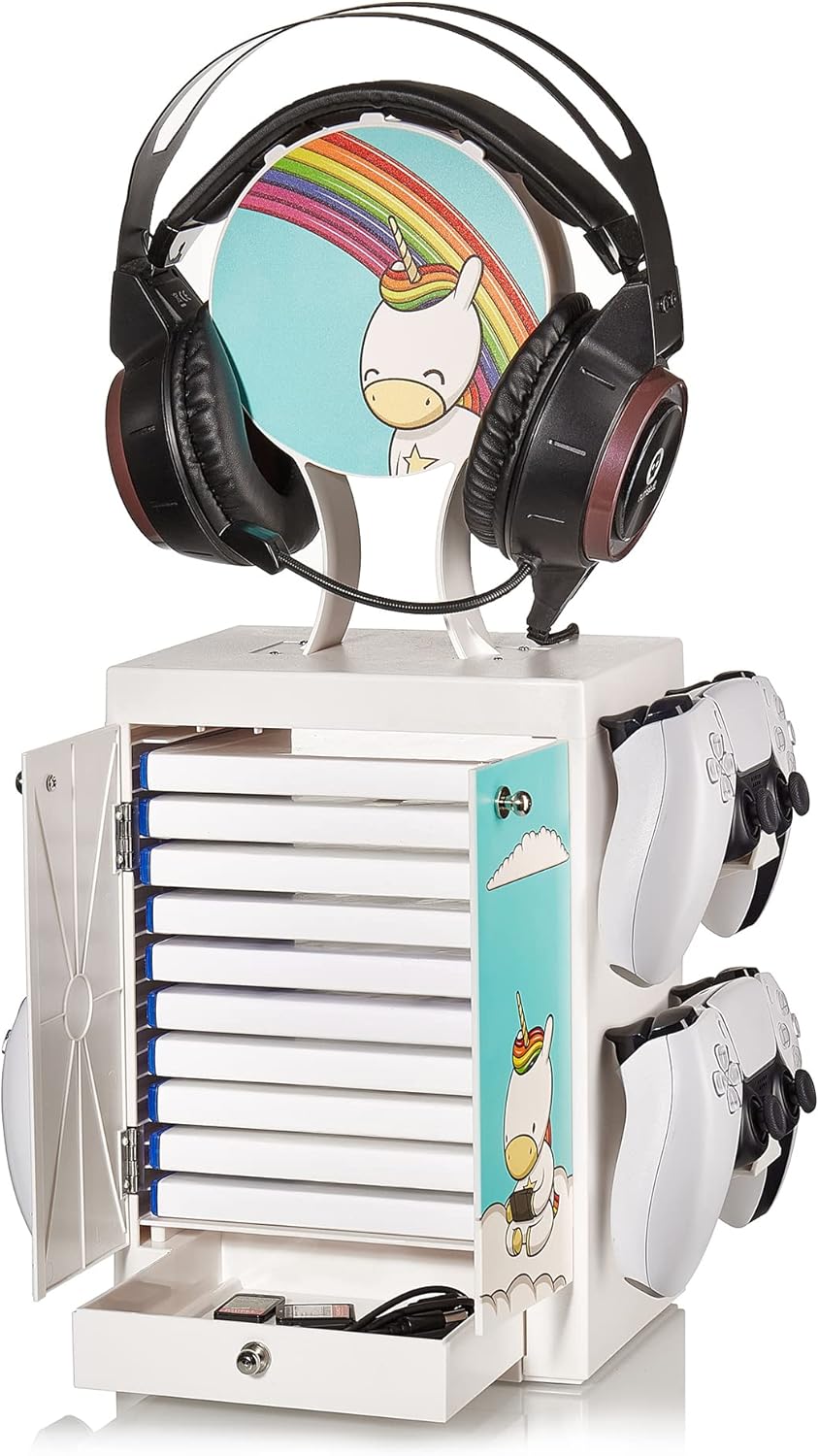 Numskull Eric The Unicorn Gaming Locker, Controller Holder, Headset Stand for PS5, Xbox Series X S, Nintendo Switch - Official Numskull Merchandise 7 71wknP+r0GL. AC SL1500