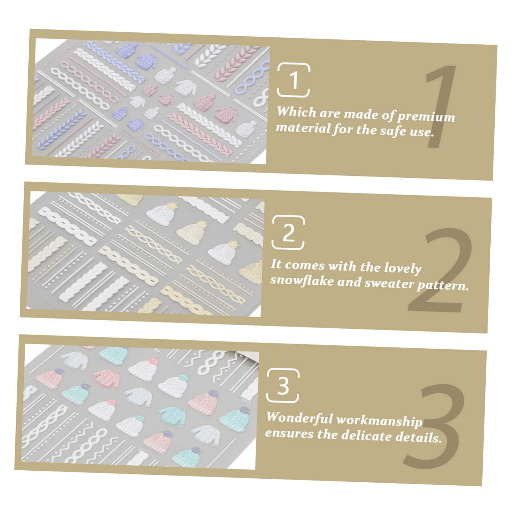 8 Set Adesivi Unghie Natalizi Stickers Nail Art Autoadesivi per Diy Unghie Decorazioni Natalizie Facili Applicare Stili Casual Random