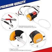 Vista 4 de Extractor de bomba de cambio de aceite, bomba extractora de líquido diésel de 60 W 12 V, bomba de transferencia de succión de barrido con manguera