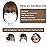 BOGSEA Clip in Bangs 100% Human Hair Bangs with Temples Bangs Hairpieces for Women Clip in Fake Bangs for Daily Wear (Medium Reddish Brown, French Bangs)